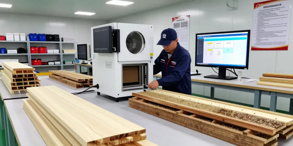 SHASHEL® microwave woodworm treatment device in action, showcasing effective pest elimination.